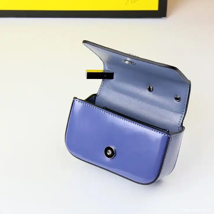Affordable Bag F Nano Leather In Blue Calf Fendi 0605